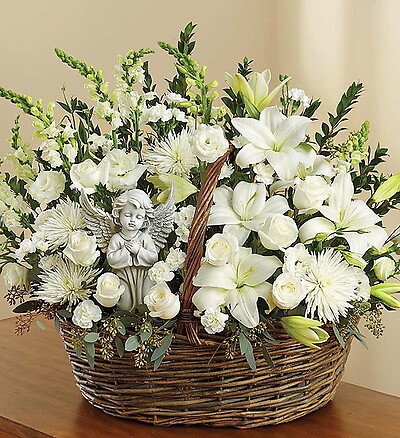 Heavenly Angel&amp;trade; All White Basket