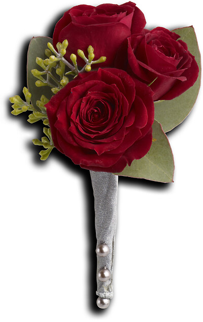 King&#039;s Red Rose Boutonniere